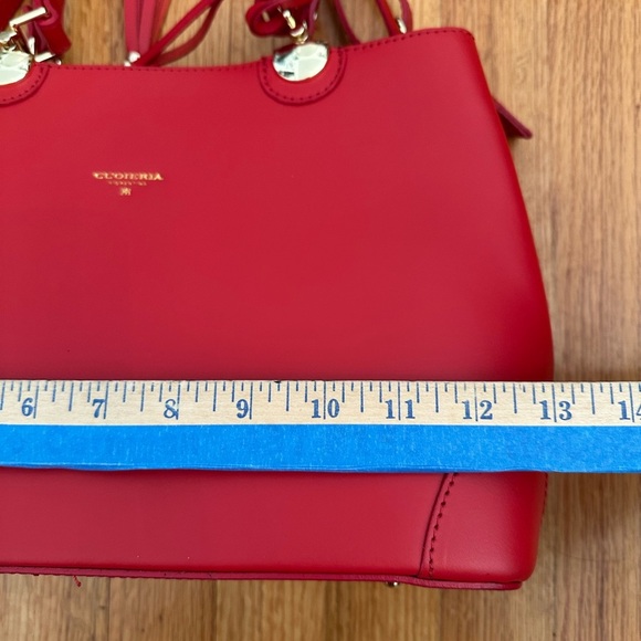 Cuoieria Fiorentina Made In Italy Red Leather Bag - Picture 5 of 12